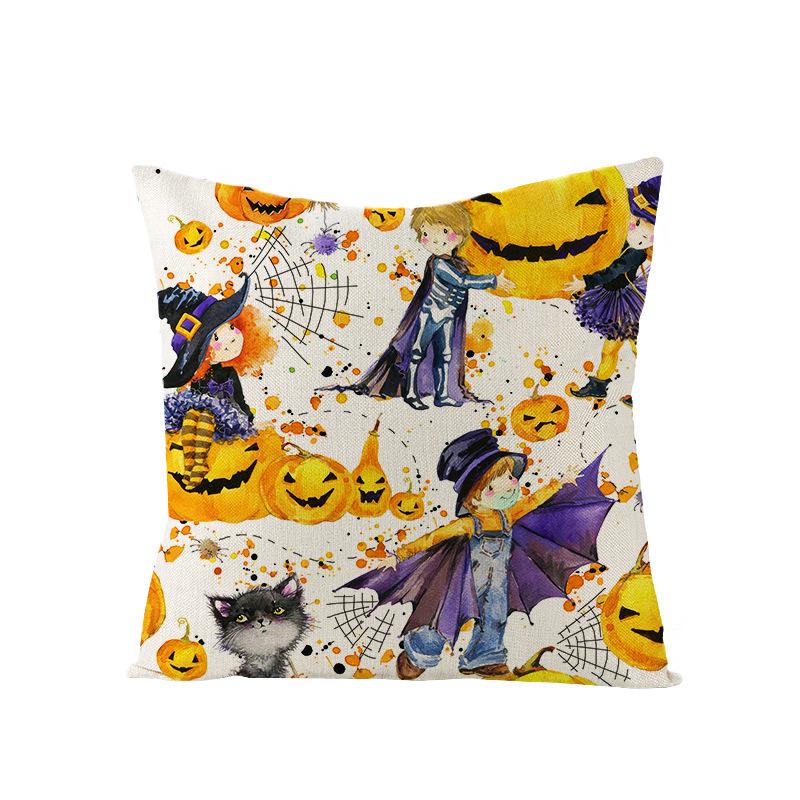 Neue Halloween Polyester Kissenbezug Zuhause Zuhause Schlafzimmer Sofa Kissen Lendenkissenbezug