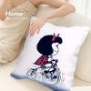 Cartoon M-Mafaldas Pillow Case Sofa Decorative Home Double-sided Print Plush Square Throw Pillow Covers Cushion Decor Cover