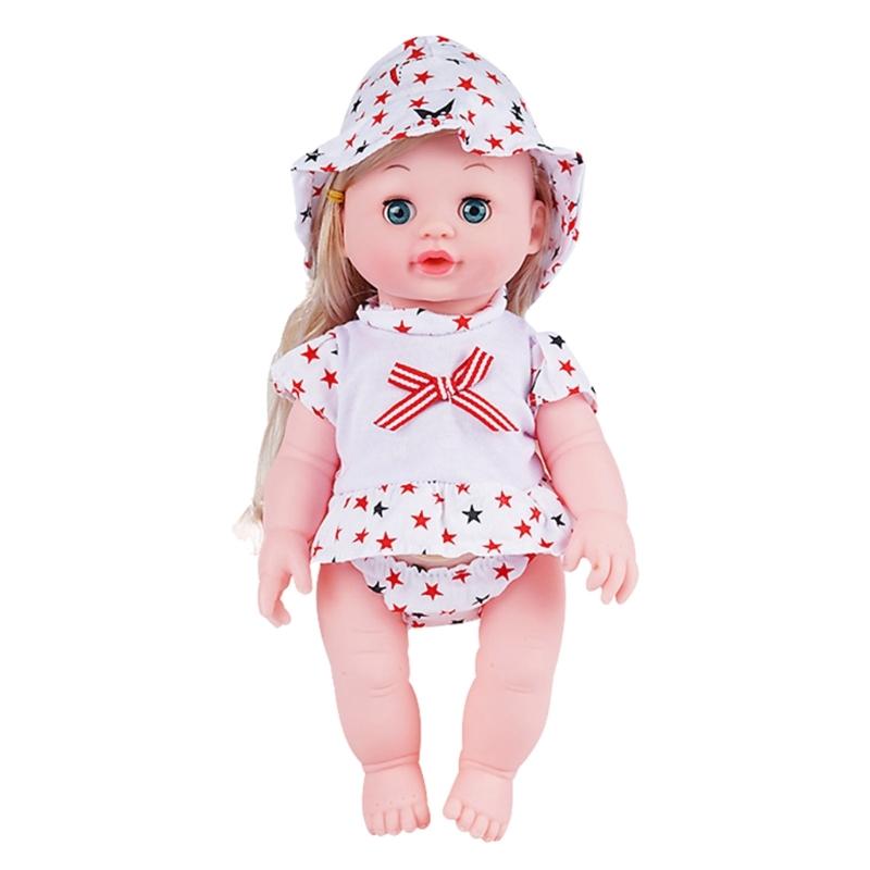 Reborn Baby Dolls Realistic Vinyl Body 13 inch Soft Baby Sleep Boy Girl with Clothing Gift Set for Ages 3years+