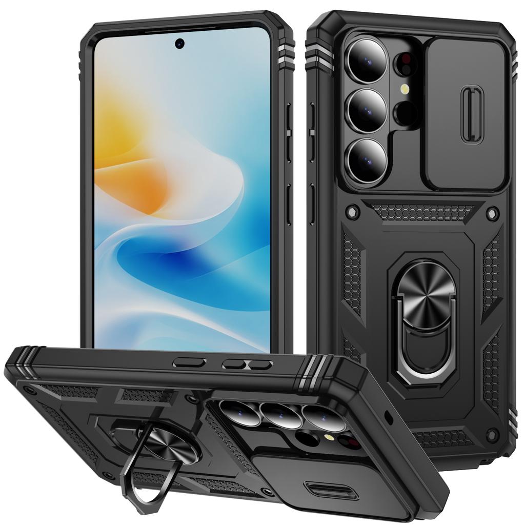 Funda Case for Samsung Galaxy S26 Ultra S25 FE S22 S23 Plus S24 Ultra A17 A56 A36 A16 A55 A35 A15 A26 3 in 1 Lens Phone Bag