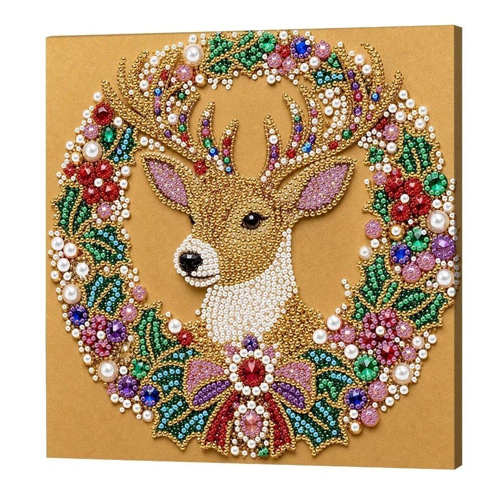 Self‑Adhesive Xmas Rhinestone Painting Kit Christmas Star Santa Crystal Painting Set Holiday Craft