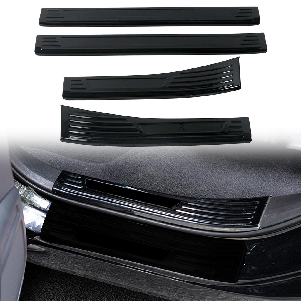For Honda CRV CR-V  2024 Car Accessories Stainless Steel Silver Black Inner&Outlet Door Scuff Plate Threshold Cover 4pcs