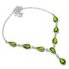 Bijoux Collier en Argent Sterling 925 Fait Main avec Pierre Précieuse Péridot Naturel 18" ASN-5925