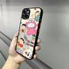 Cute C-Crayon S-Shinchan Clear Phone Case For Iphone 17 16 15 14 13 12 Pro Max Xr Air Plus Skin Feel Black Hard Shell Cover