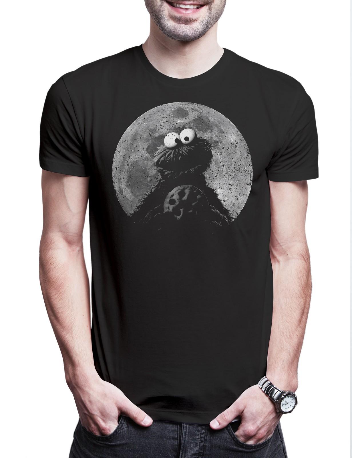 

Cookie Moon Herren T-Shirt Mens Womens Tees Top Mond Kekse Monster Krümelmonster Puppet Kult Retro S