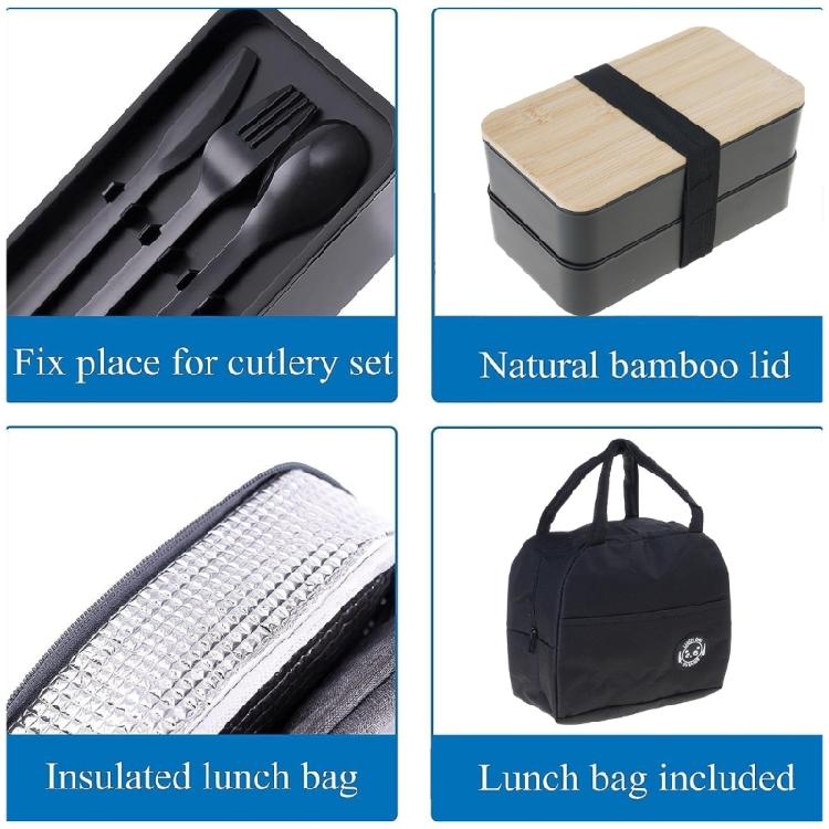Multi Sectional Lunch Container Food Grade Materials Lunch Box Elegant Food Storage Container with Warm Keep Bag