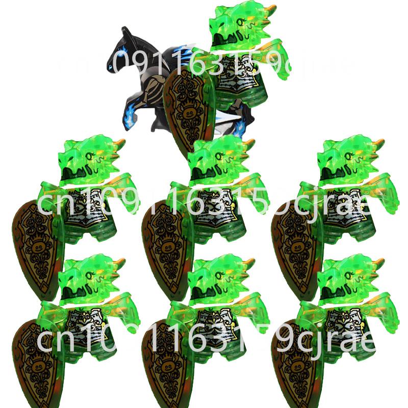 Kompatybilne MOC Średniowieczne Klocki Budowlane Postacie Żołnierze Smoczy Rycerze Czarny Lew Orzeł Zabawka Prezent Klocki Rolnik Żołnierz X048