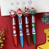 1Pc Christmas Rollerball Pen, 4 Colors 0.5mm Retractable Christmas Multicolor Pens for Students Graffiti Drawing Accessories, Reindeer Christmas Tree
