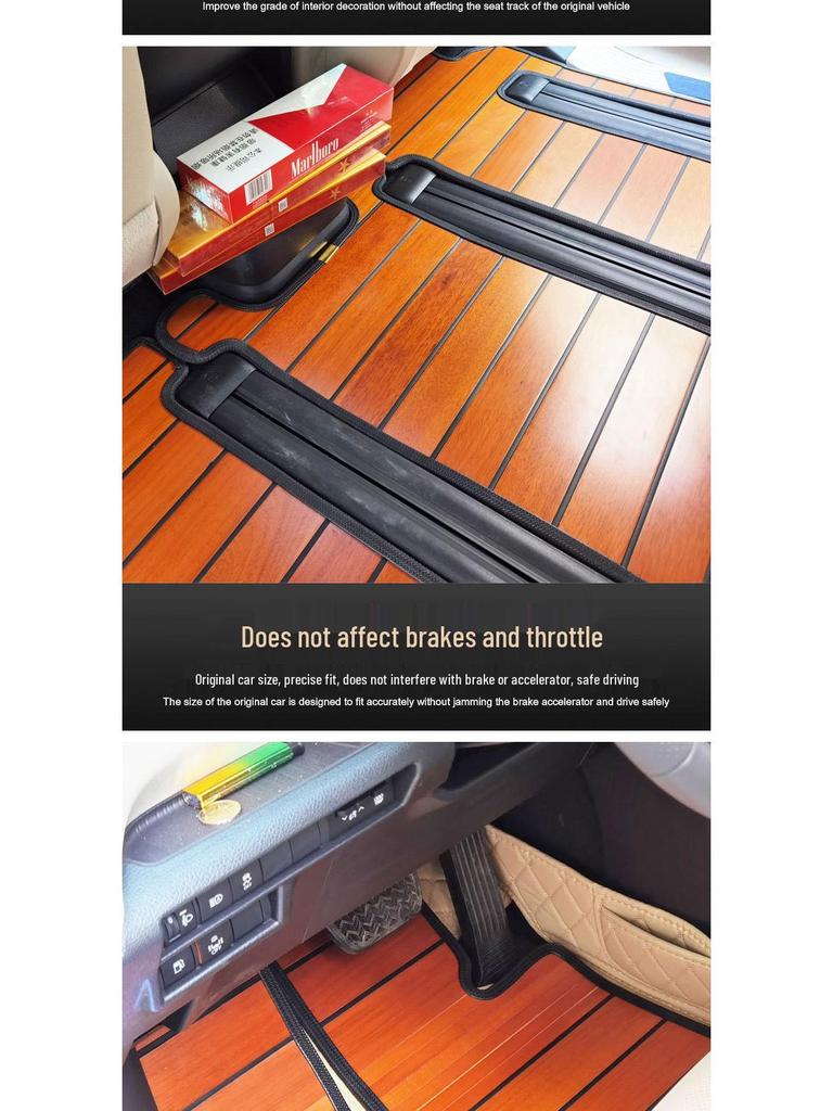 Custom Solid Wood Floor Mats for 2023 Toyota Sienna Hybrid Grandia