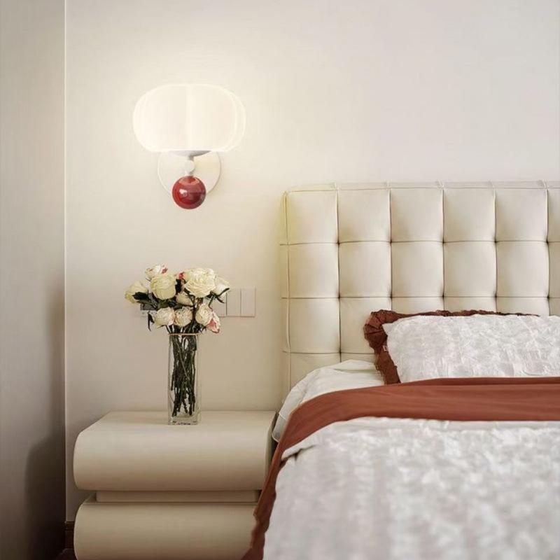 Cream Style Modern Nordic Pumpkin Wall Sconce for Bedroom or Hallway