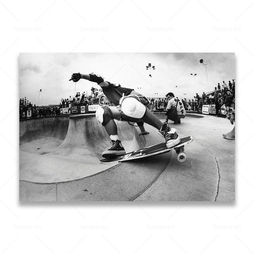 Skateboarding Extreme Sports Posters Prints Black White Photo Canvas Painting Wall Art Pictures Room Decor Skateboard Lover Gift