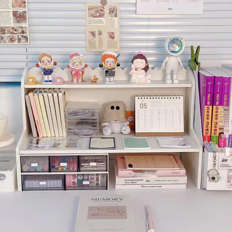 Milin Detachable Double-Layer Elevated Shelf & Desk (Medium)