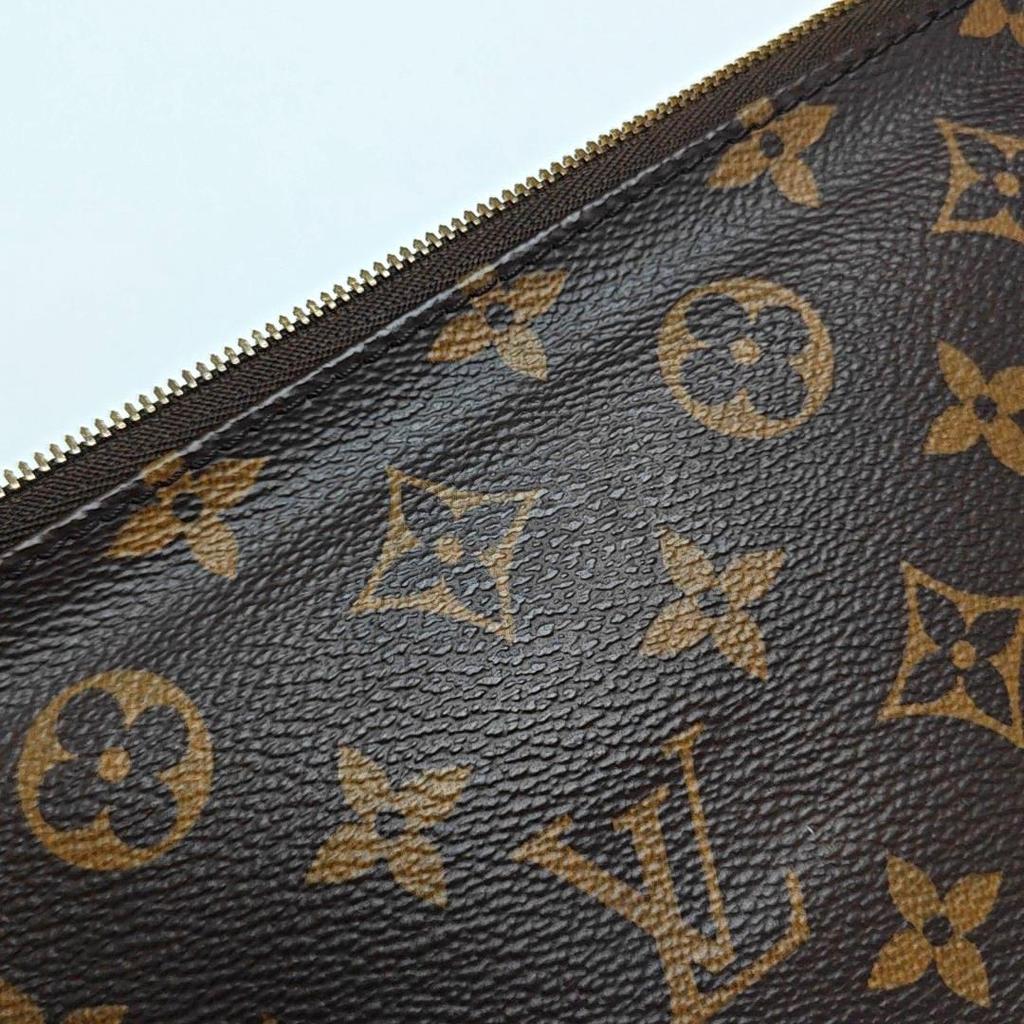 [Použité] Multi Pochette Accessoires Řetízková Monogramová Pět-v-jednom Kombinovaná Taška Potahované Plátno Kůže Mahjong Taška Podpažní Ruční - Velmi Dobrý #1GED4F6