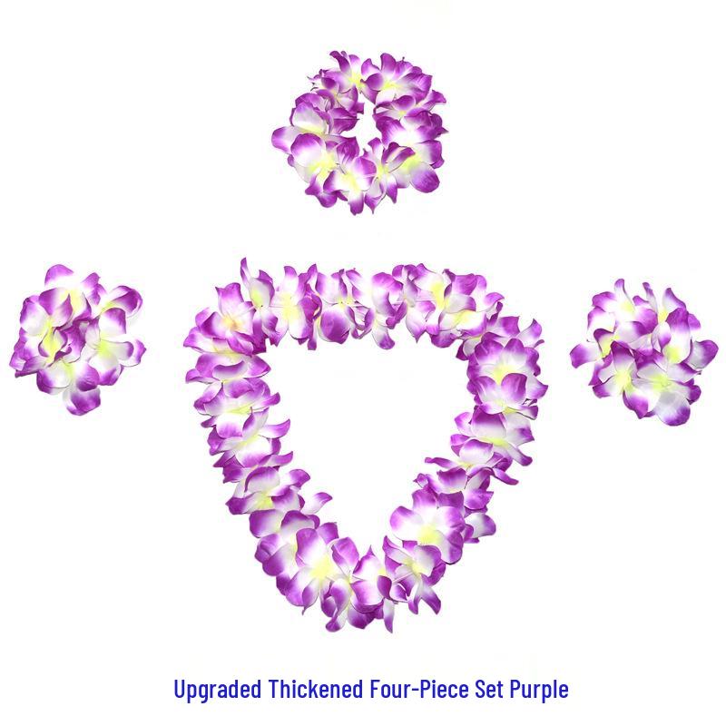 

Гавайская гирлянда из цветов и набор травяной юбки - Идеально для пляжных или барных вечеринок One Size