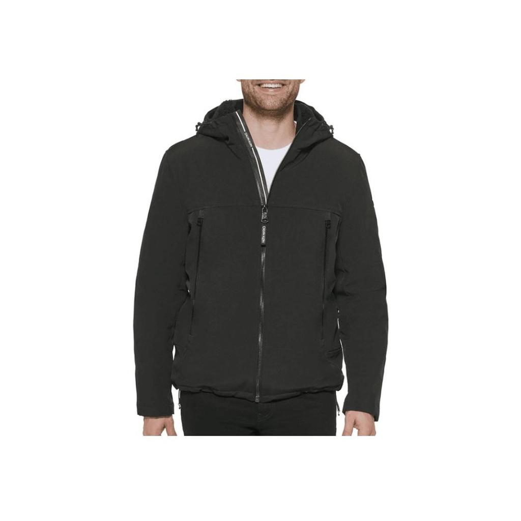 Calvin Klein Zipper Hooded Solid Color Casual Cotton Jacket Men Jacket Dark-Blue CM105270-IRO
