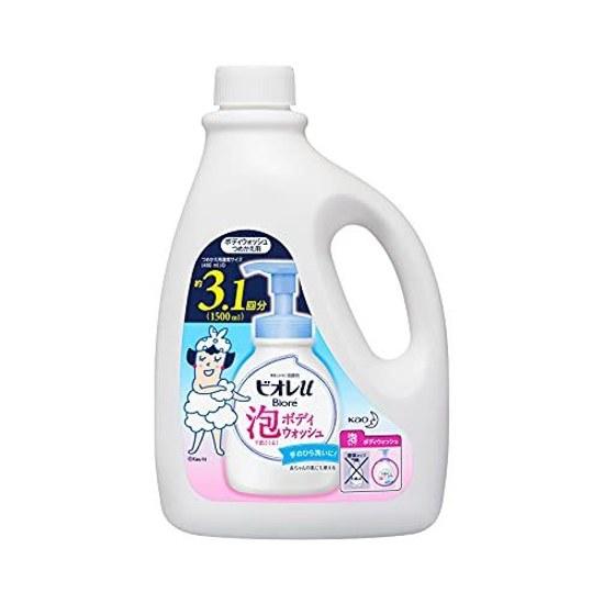 Biore U Large Capacity Foaming Body Wash Refill 1500ml Foam Type Whole Cleansing Agent 1.5 Liters (x 1)