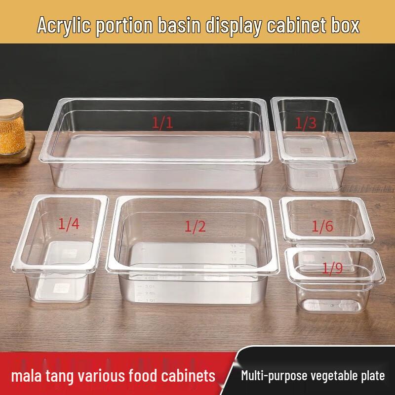 Acrylic Transparent Food Display Pans