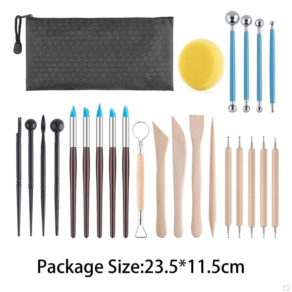 Cheap Clay Tools Kit Pottery Sculpting 25x Art Soft Air Dry Tool Set