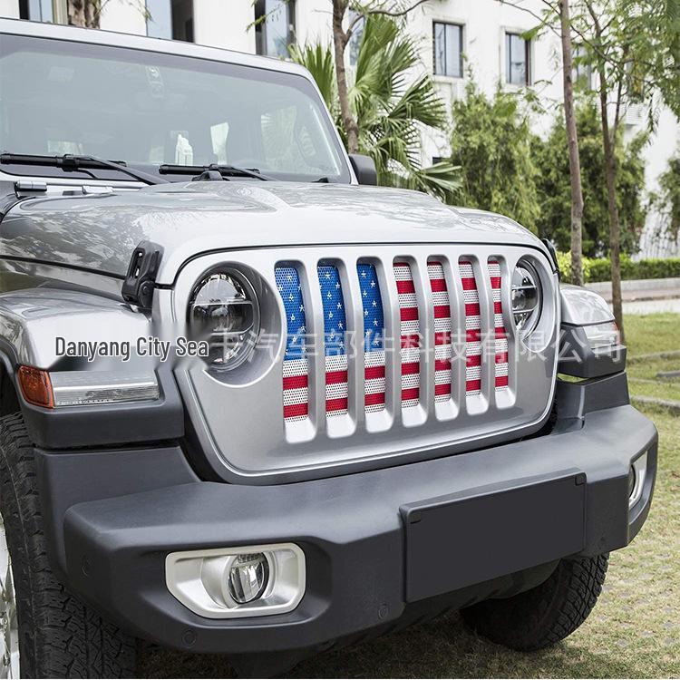 American Flag Style Insect-Proof Grille Mesh for 18' JL/JT Wrangler