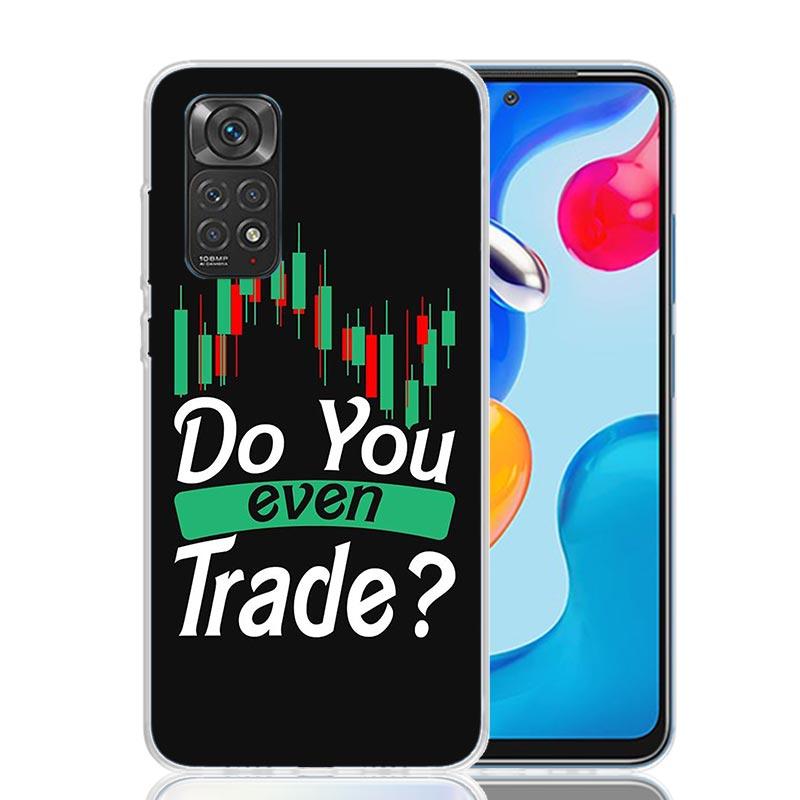 Trade Investment Forex Stock Market Phone Case For Xiaomi Redmi Note 15 14 13 12S 12 Pro Plus 11S 11E 11 11T 10S 10 Art Soft Pat