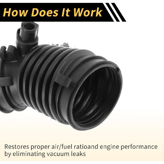 1 Pc Car Intake Hose Compatible for Honda Civic 1.8L 2012-2015, Air Filter Intake Hose Black No.17225R1AA01