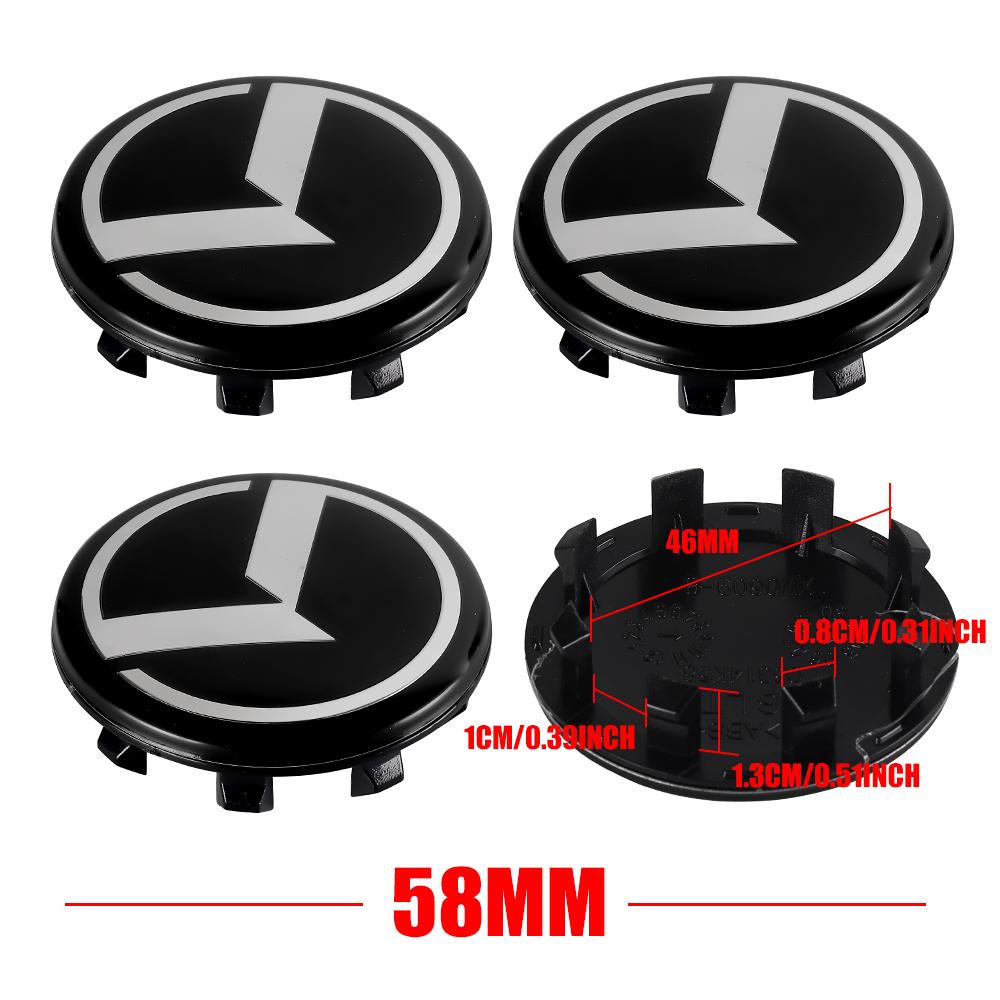 4 Stück 56/58mm Auto Radnabenabdeckung Aufkleber für Kia Sportage 3 Rio Ceed Carnival Forte Seltos Picanto Soul EV6 Niro