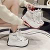 Inner Height Increase Women's Spring New Thick-soled Lightweight Forrest Gump Sports Velvet Cotton Shoes High-top Shoes