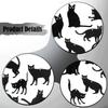Halloween Black Cat Silhouette Decor Wooden Ornaments Decorations for Ceilings