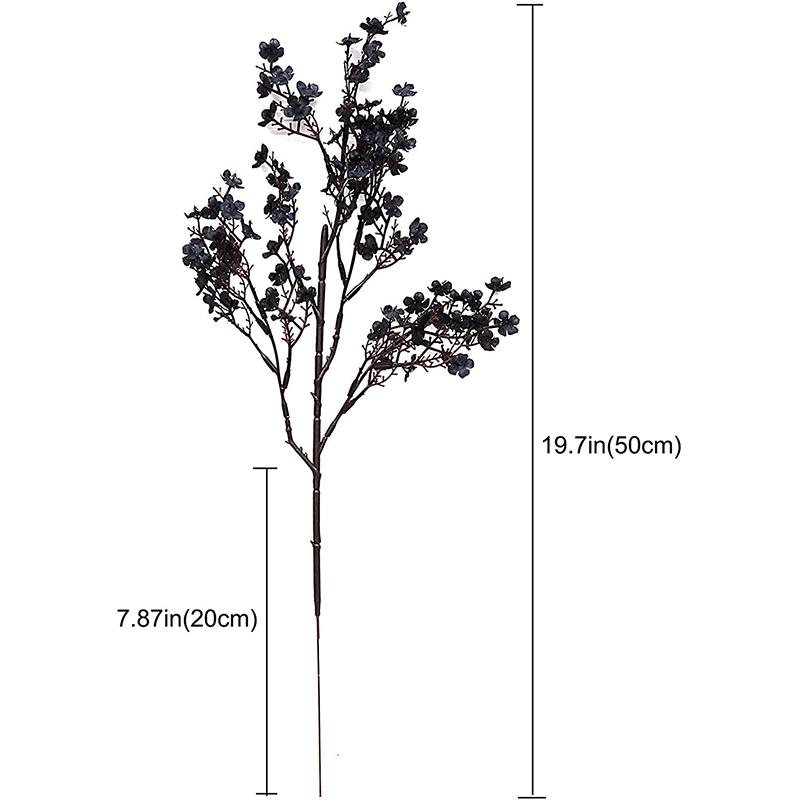 White Artificial Flowers Cherry Blossoms Gypsophila Fake Plants DIY Wedding Bouquet Vases for Home Decor Faux Christmas Branch