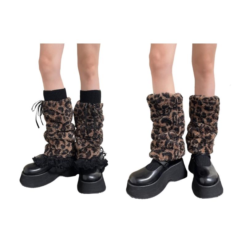 Womens Furry Party Costume Warm Faux Furs Fuzzy Long Boot Shoes Cuffs Cover Leg Warmers/Boot Sleeves/Boot Covers