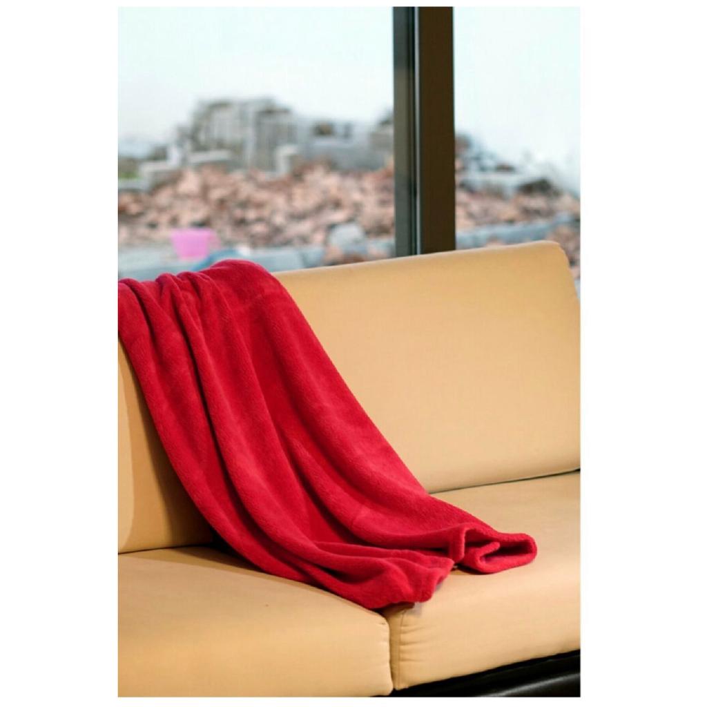 Pătură Wellsoft, pătură albă pentru televiziune, pluș, pătură din lână, dublă 220*230-alb