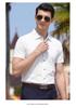 Breathable Modal Business and Leisure Summer Skin friendly Comfortable Cool Short sleeved Shirt Men's Solid Color Versatile Top