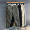 Men's Pants Casual Pants Men's Slim-fitting Small Straight Nine-point Pants Boys' Trousers Thin Trousers Japanese Tooling