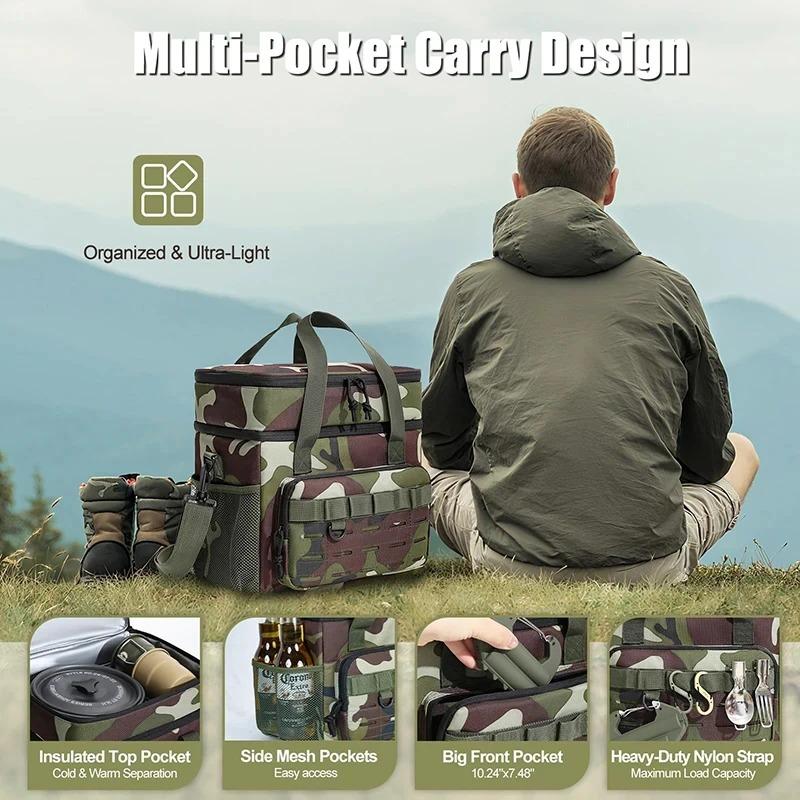Thermal Picnic Cooler Backpack Refrigerator Outdoor Camping Insulated Bag Travel Beach Beer Leak-proof Food Storage Bag