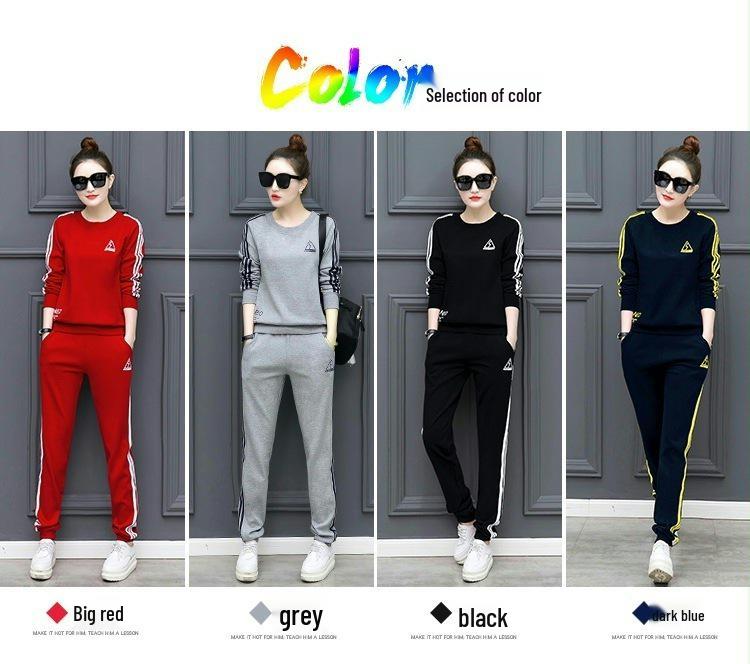 Women's Plus Size Sporty Two-Piece Set, Fashionable European & American Style 2025.