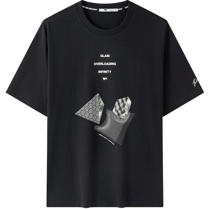 Septwolves Men s Pure Cotton Loose Fit Printed Short Sleeve T-Shirt 180/100A