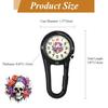 Skull Keychain Clip Watch: Luminous Analog Skull Pendant Watch, Perfect for Backpacks, Hiking, and Outdoor Activities - Halloween Gift