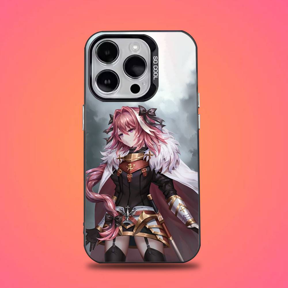 Fate Apocrypha Astolfo Handyhülle Für iPhone 16,15,14,13,12,11,Pro,Max,Plus,Mini,XS,SE Anti-Fall Schwarzer Mattes Hartes Bumper