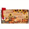1Pcs Autumn Thanksgiving Sunflower Pumpkin Mailbox Cover Magnetic Standard, Holiday Wrap Autumn Yard Decor