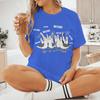 Mom Mom Mom Cartoon Bird Print T Shirt Womens Short Sleevev Mother Day Gifts Tshirts Best Mama Ever Tees Casual Tops