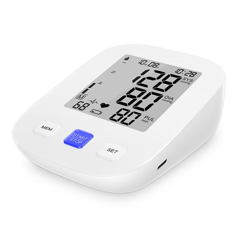 Portable Electronic Sphygmomanometer Upper Arm Blood Pressure Monitor Medical Supplies BP Machine with Electric Power Source