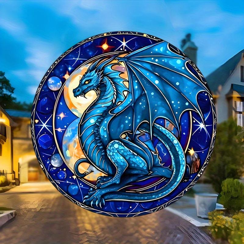2026 Blue Flying Dragon Electrostatic Stickers Window Glass Sticker Waterproof Vinyl Decals No Adhesive Home Decoration #91