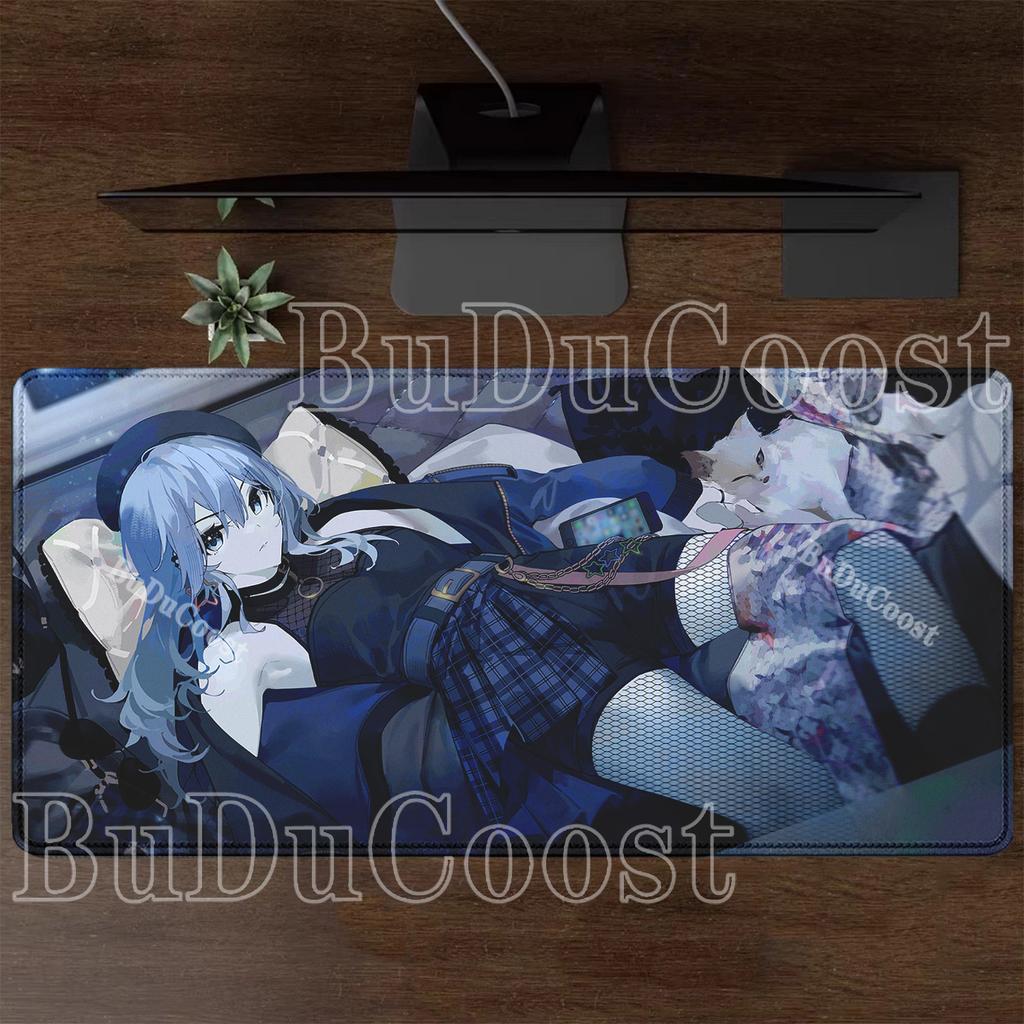 VTuber Hoshimachi Suisei Hololive Mousepad Overlock Keyboard Office Mouse Pad Computer Non-slip HD Printing Anime Girl Desk Mat