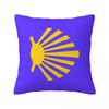 Camino De Santiago Symbol Yellow Scallop Shell Square Pillowcase Cushion Cover Pillow Case Throw Pillow Cover for Home Sofa