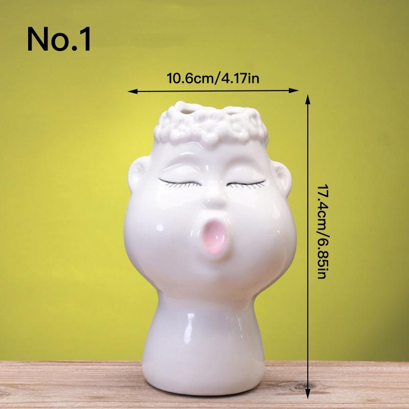 Kreatywny Wazon Statua Chłopca Ceramiczny Wazon Hydroponiczny Dekoracja na Suche Kwiaty Kompozycja Kwiatowa Wystrój Domu Ozdoba Artystyczna do Salonu