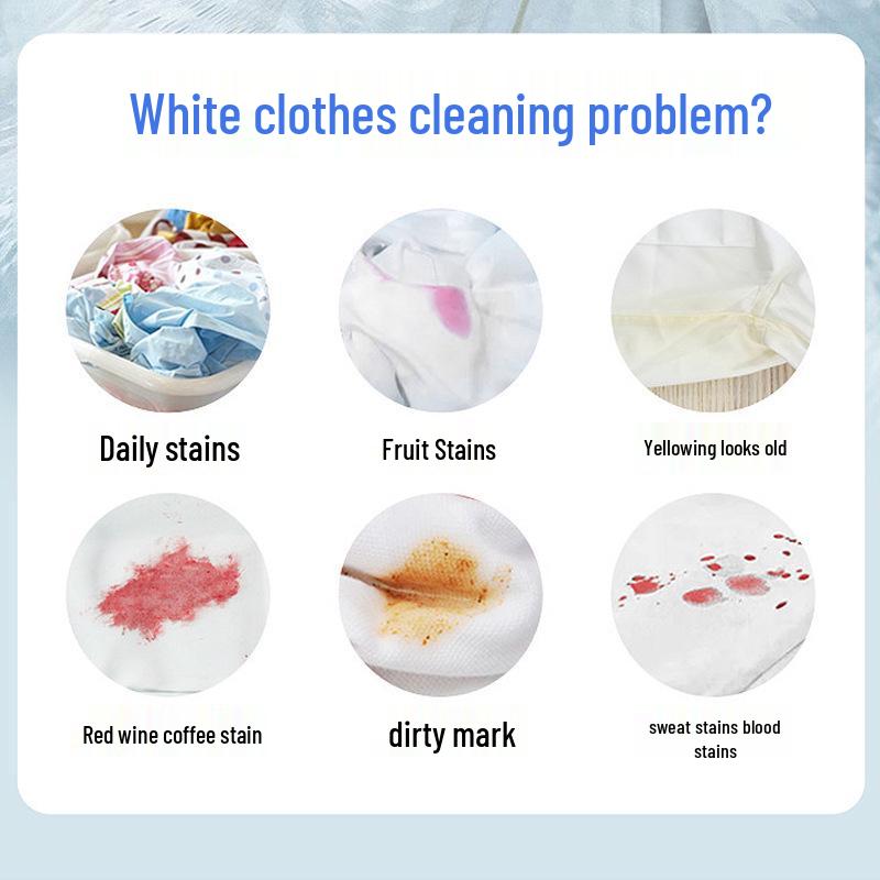 Agent puternic de albire: Înălbitor pentru haine pentru tricouri, cămăși și haine albe îngălbenite