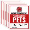 5Pcs Pet Alert Stickers Static Cling Window Decals Emergency Pets Rescue Sign Save My Pets In Case of Emergency Stickers