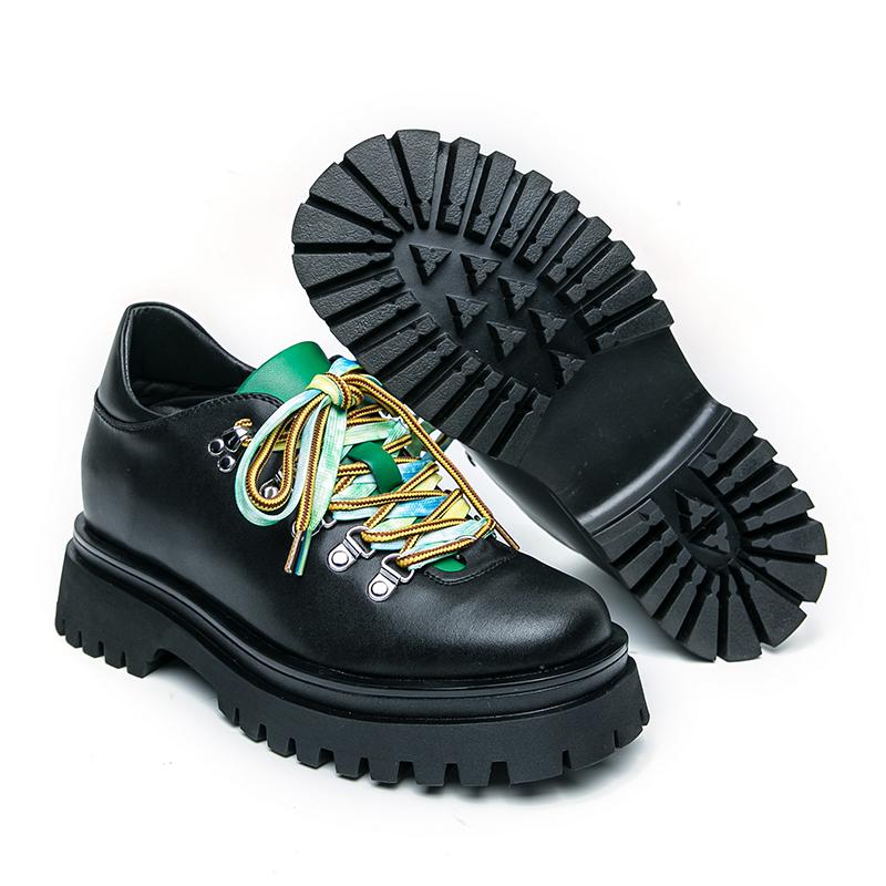 

Leather Shoes 8cm Casual Business Shoes for Men Dress Tenis De Hombre Moccasins Mokasin Tenis Designer sneakers 45 чёрный