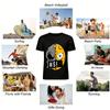 Half Skull Half Smile Mouth Covered Graphic Casual Tee Pure cotton T-shirt