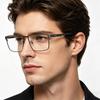 Men's Ultra-light Metal Eyeglasses Frame Business Style Square Clear Lens Glasses Anti Blue Light Computer Eyewear 8951